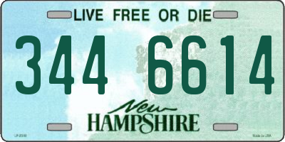 NH license plate 3446614