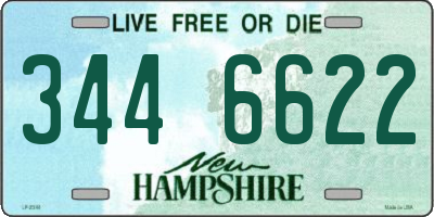 NH license plate 3446622