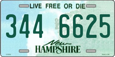 NH license plate 3446625