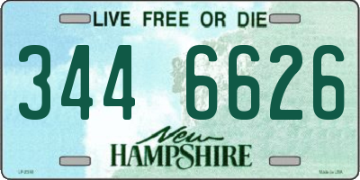 NH license plate 3446626