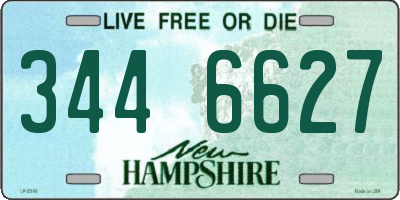 NH license plate 3446627