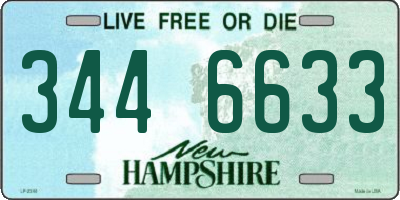 NH license plate 3446633