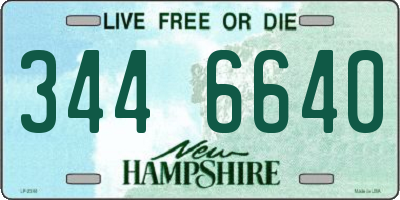 NH license plate 3446640