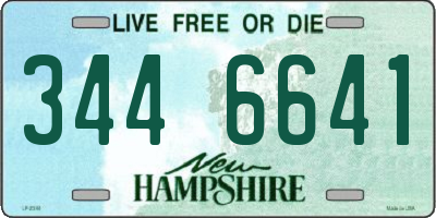 NH license plate 3446641