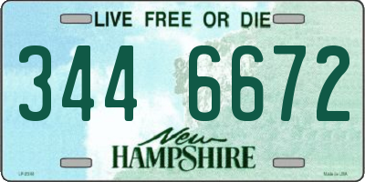 NH license plate 3446672