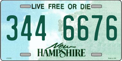 NH license plate 3446676