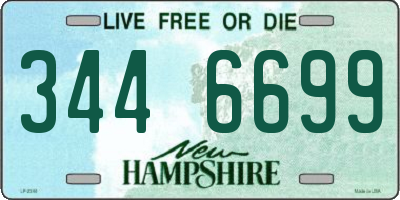 NH license plate 3446699