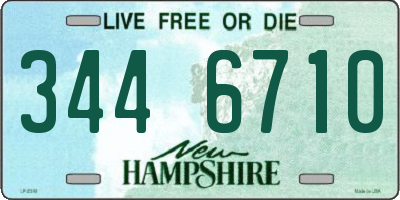NH license plate 3446710