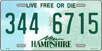 NH license plate 3446715