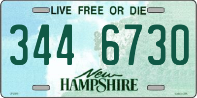 NH license plate 3446730