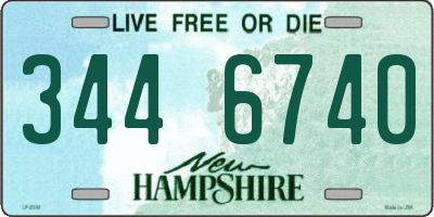 NH license plate 3446740
