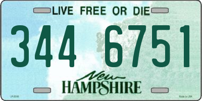 NH license plate 3446751