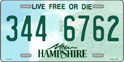 NH license plate 3446762