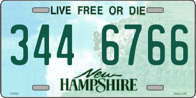 NH license plate 3446766