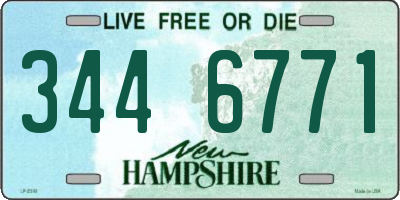 NH license plate 3446771
