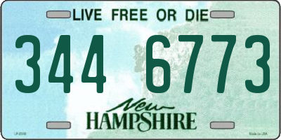 NH license plate 3446773