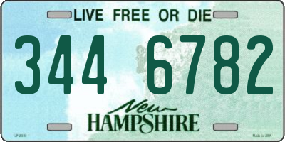 NH license plate 3446782
