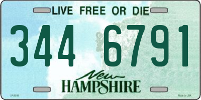 NH license plate 3446791