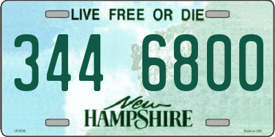 NH license plate 3446800