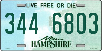 NH license plate 3446803