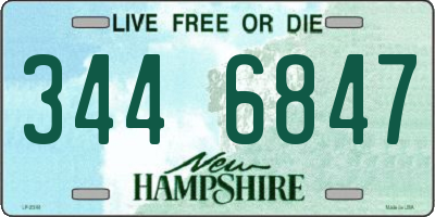 NH license plate 3446847