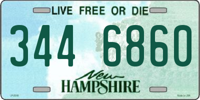NH license plate 3446860