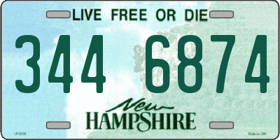 NH license plate 3446874