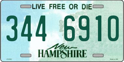 NH license plate 3446910