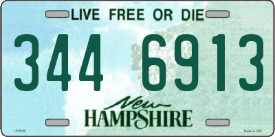 NH license plate 3446913