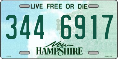 NH license plate 3446917