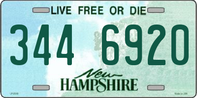 NH license plate 3446920