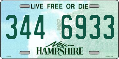 NH license plate 3446933