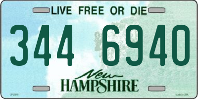 NH license plate 3446940