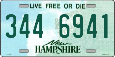 NH license plate 3446941