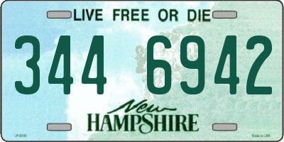 NH license plate 3446942