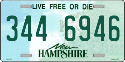 NH license plate 3446946