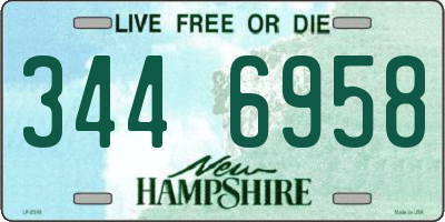 NH license plate 3446958