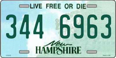 NH license plate 3446963