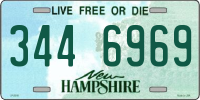 NH license plate 3446969