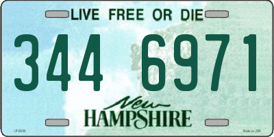 NH license plate 3446971