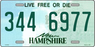NH license plate 3446977