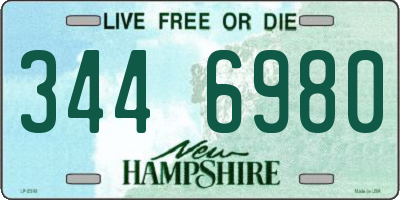 NH license plate 3446980