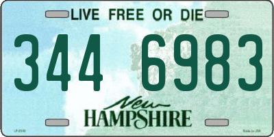 NH license plate 3446983