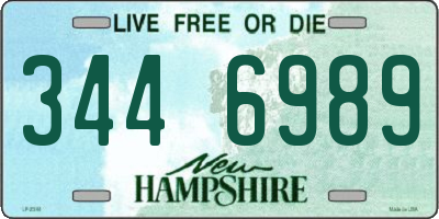 NH license plate 3446989