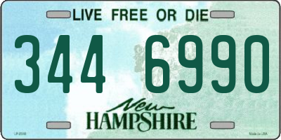 NH license plate 3446990