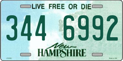 NH license plate 3446992