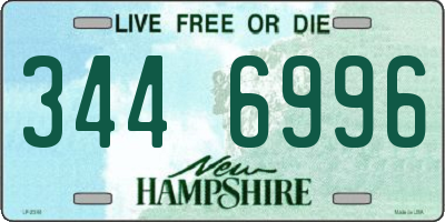 NH license plate 3446996