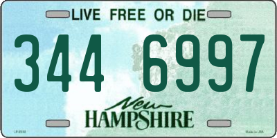 NH license plate 3446997