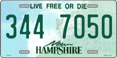NH license plate 3447050
