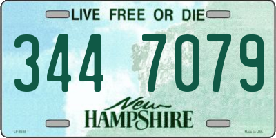 NH license plate 3447079